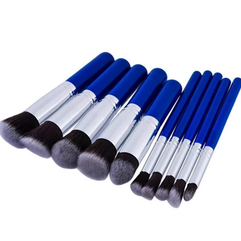 10pcs Professional Rainbow Makeup Brush