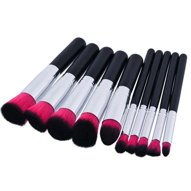 10pcs Professional Rainbow Makeup Brush