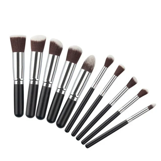 10pcs Professional Rainbow Makeup Brush