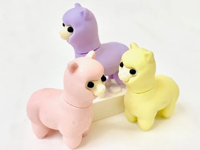 380201 IWAKO SHEEP & LLAMA ERASERS-ASSORTED-30