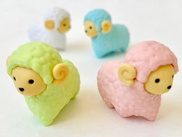 380201 IWAKO SHEEP & LLAMA ERASERS-ASSORTED-30