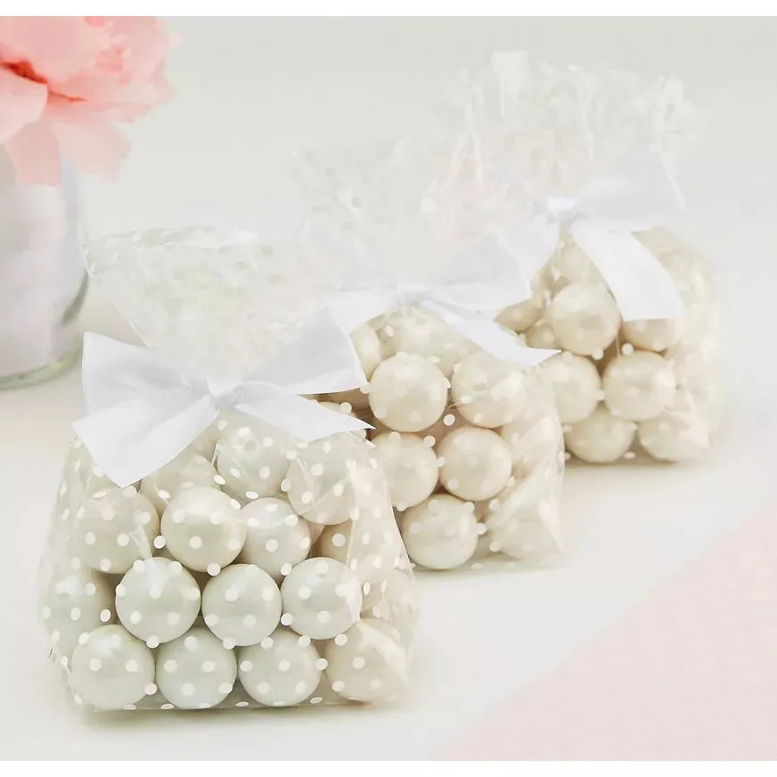 5x3x11.5 White Dots Cello Bag 20ct