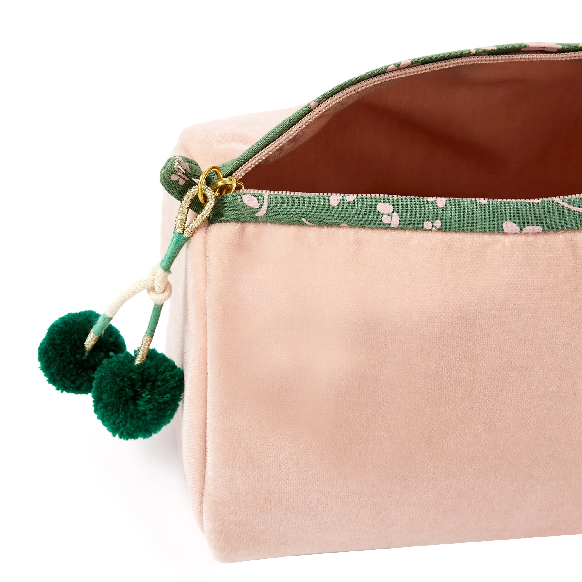 Accessorize London Pom Pom Zip Makeup Bag