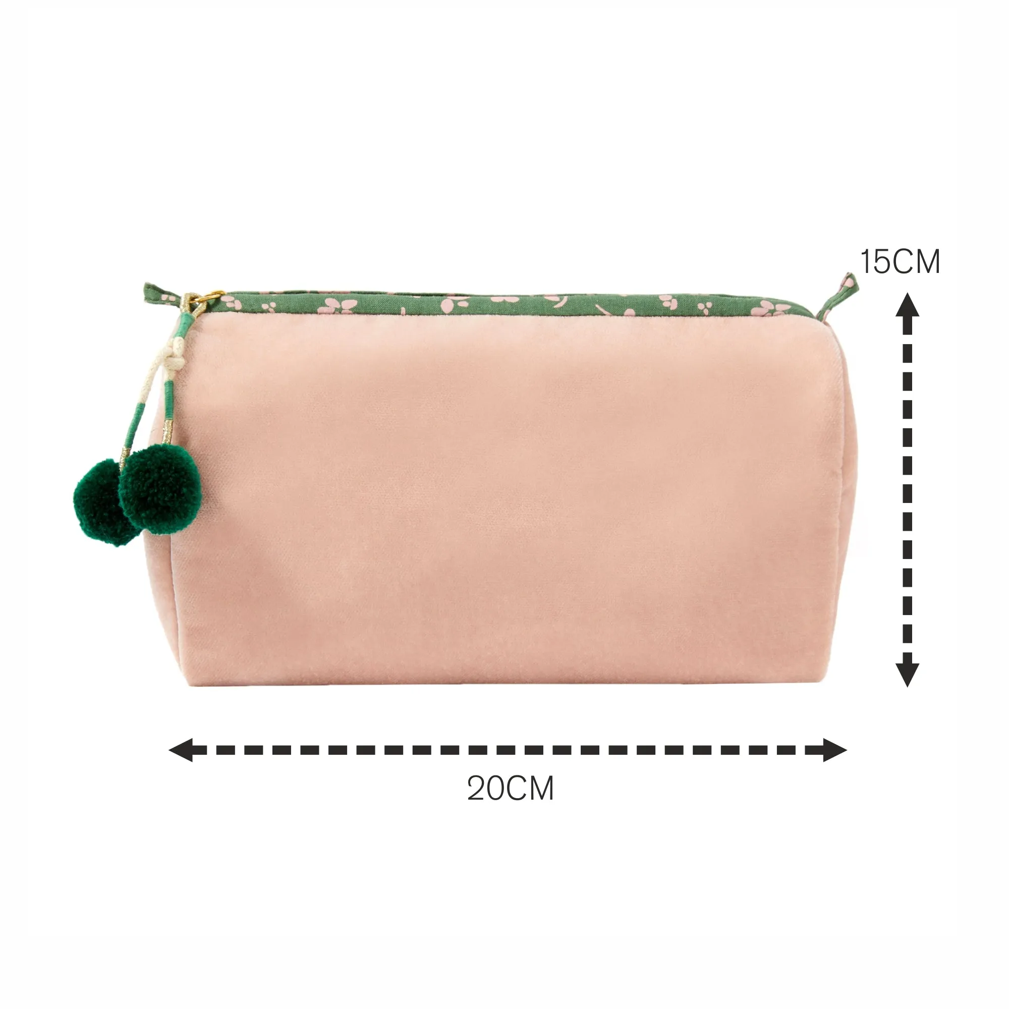 Accessorize London Pom Pom Zip Makeup Bag