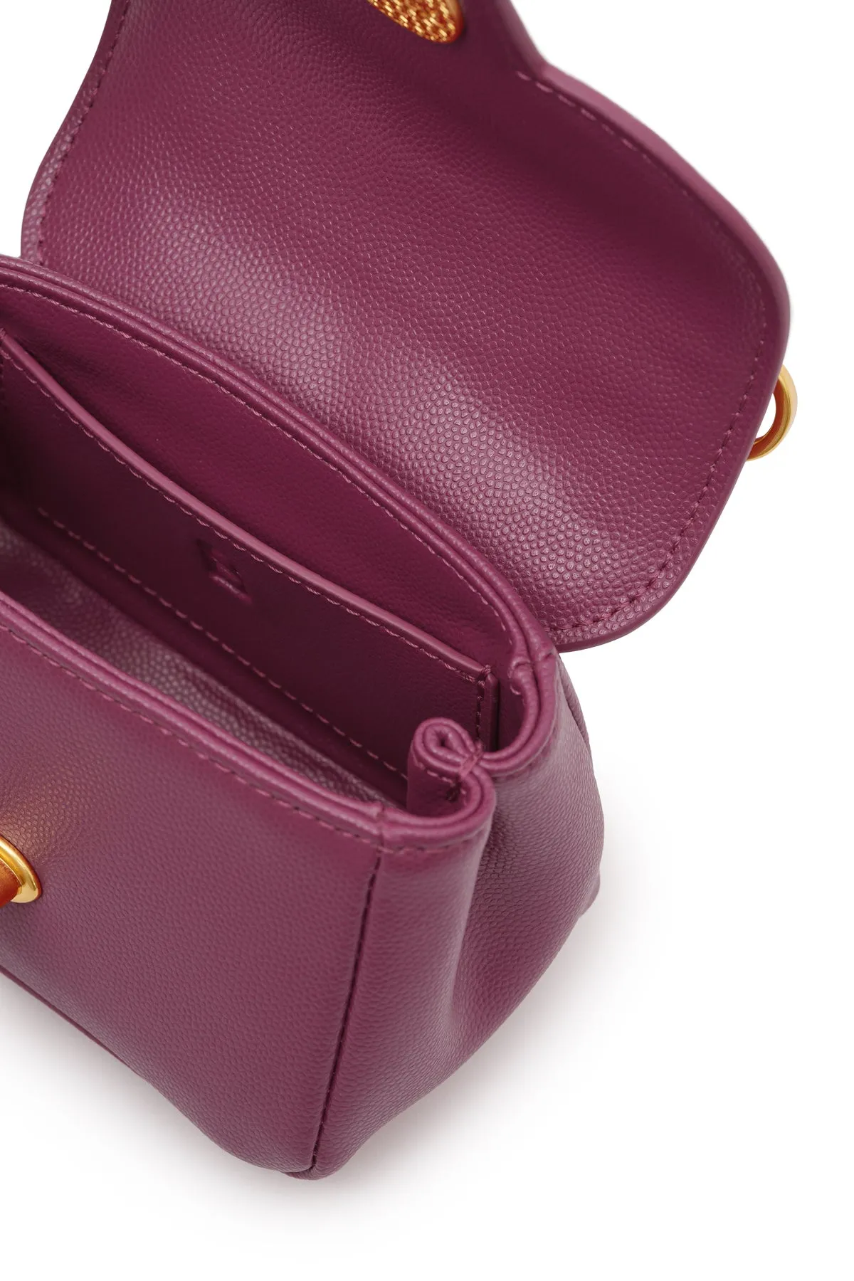 Alma Leather Micro Bag - Magenta