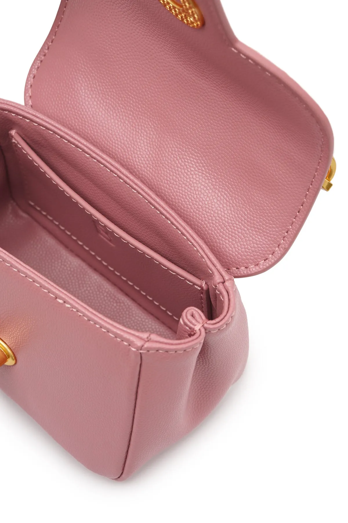 Alma Leather Micro Bag - Pink