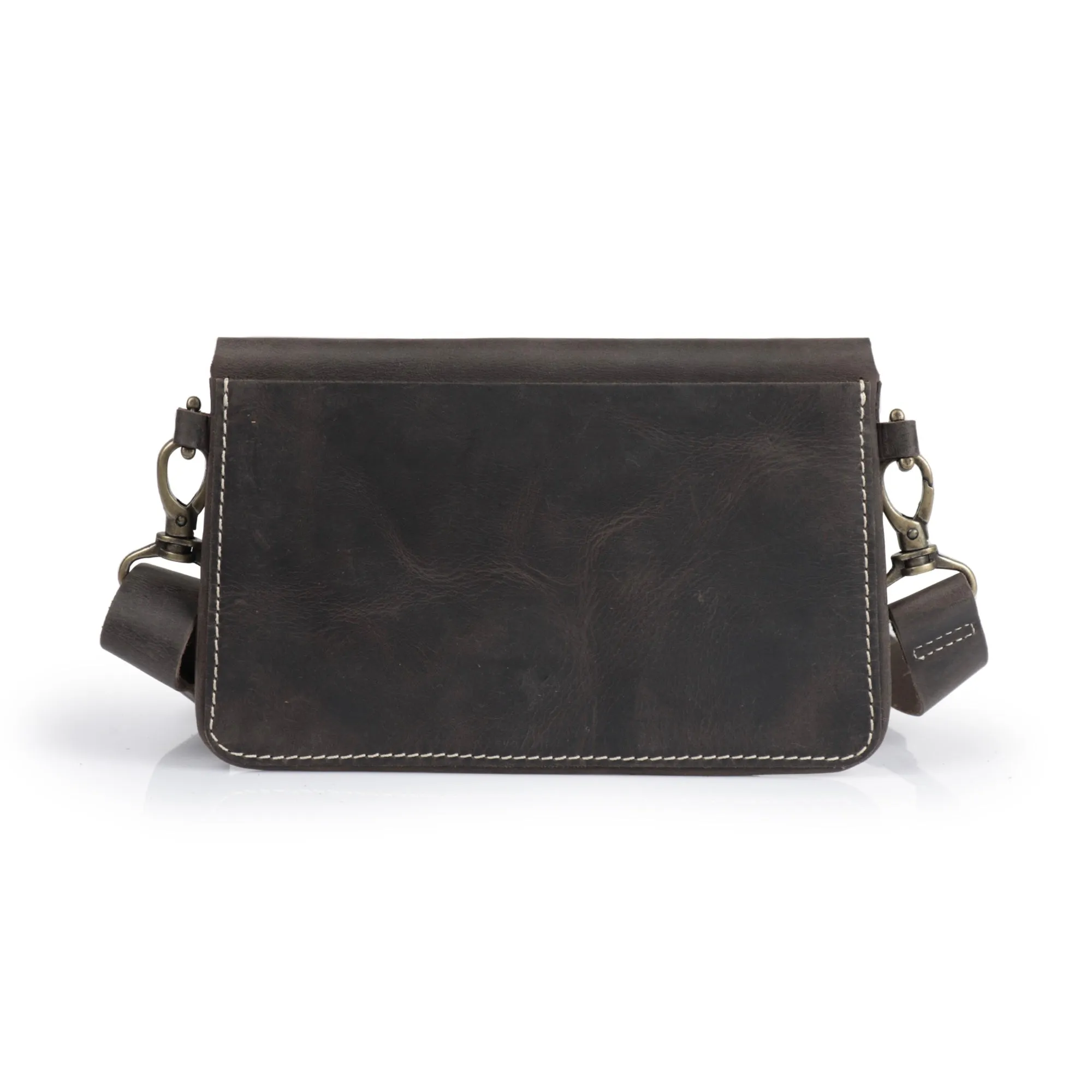 Almost Perfect | Teslin Leather Convertible Purse - Chestnut