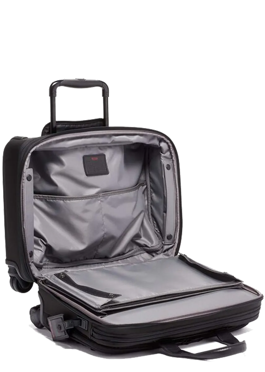 Alpha 3 Deluxe 4 Wheeled Laptop Case Brief -  Black