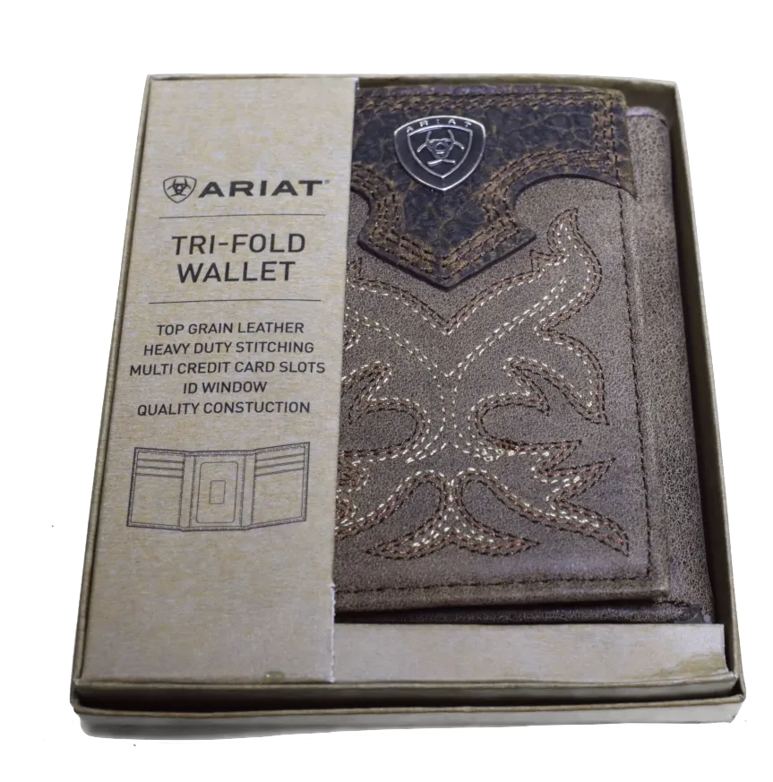 Ariat A3511044 PREMIUM BRAND MENS TRIFOLD WALLET