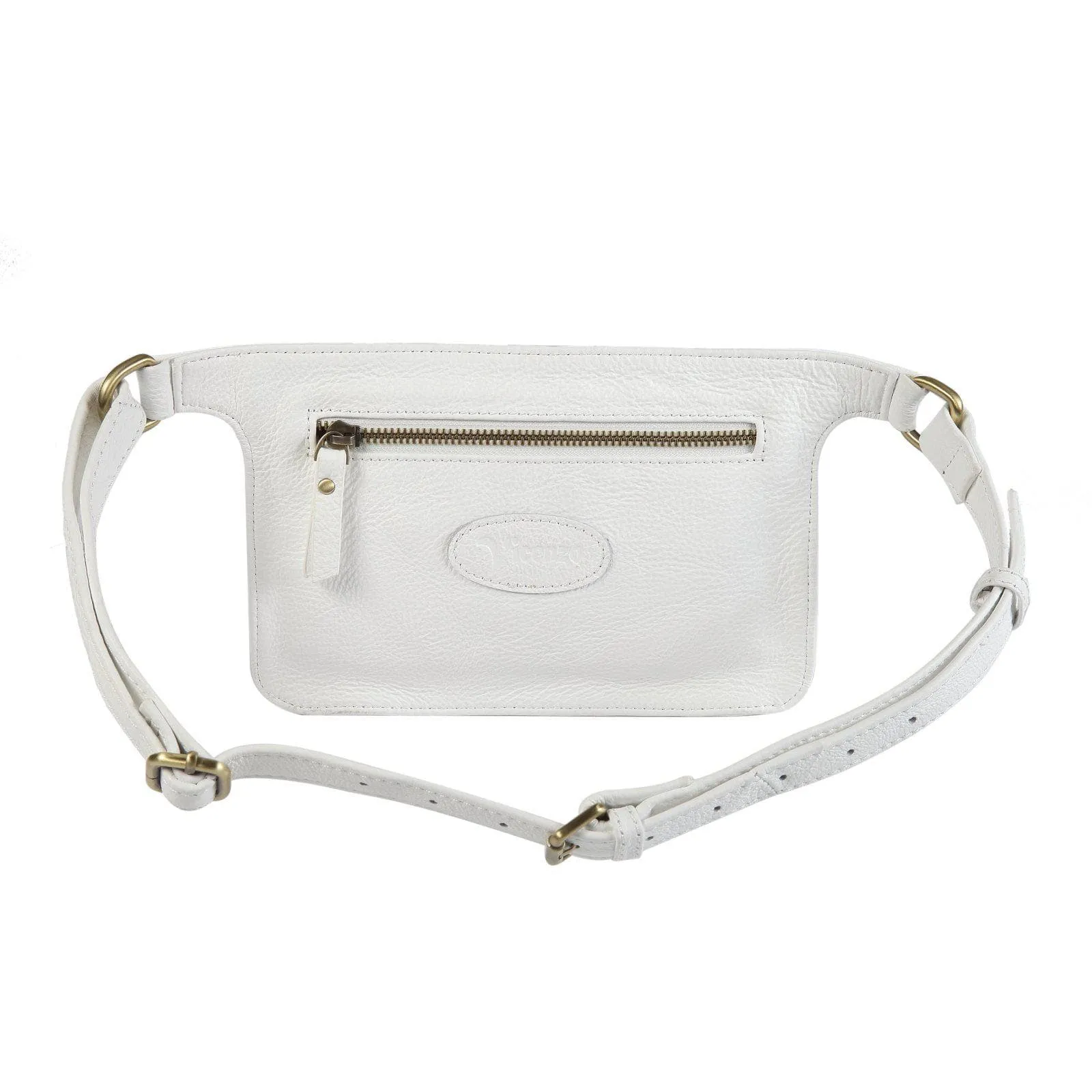 Arlette Leather Waist bag / Belt Bag- WHITE