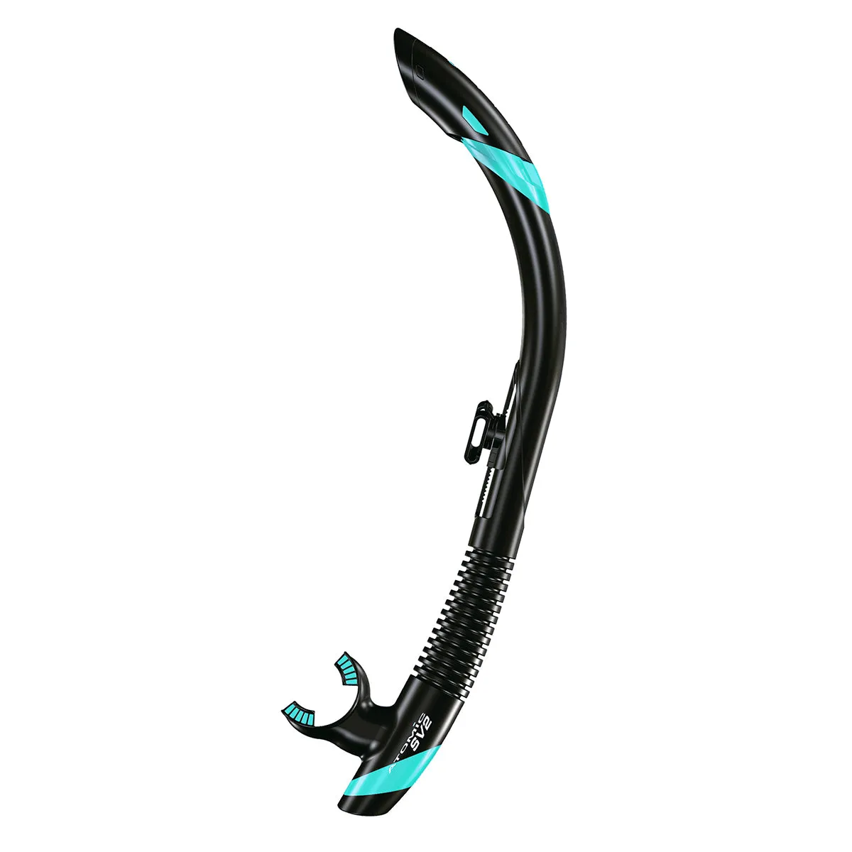 Atomic Aquatics SV2 Self Draining Semi-Dry Flex Purge Scuba Diving Snorkel