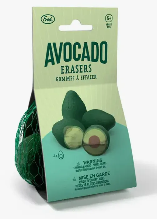 Avocado Erasers - Bag of 4