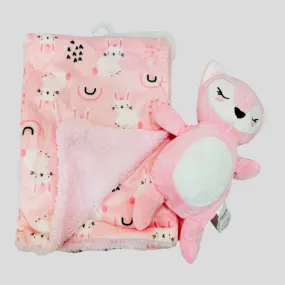 Baby Blanket with Plush Toy