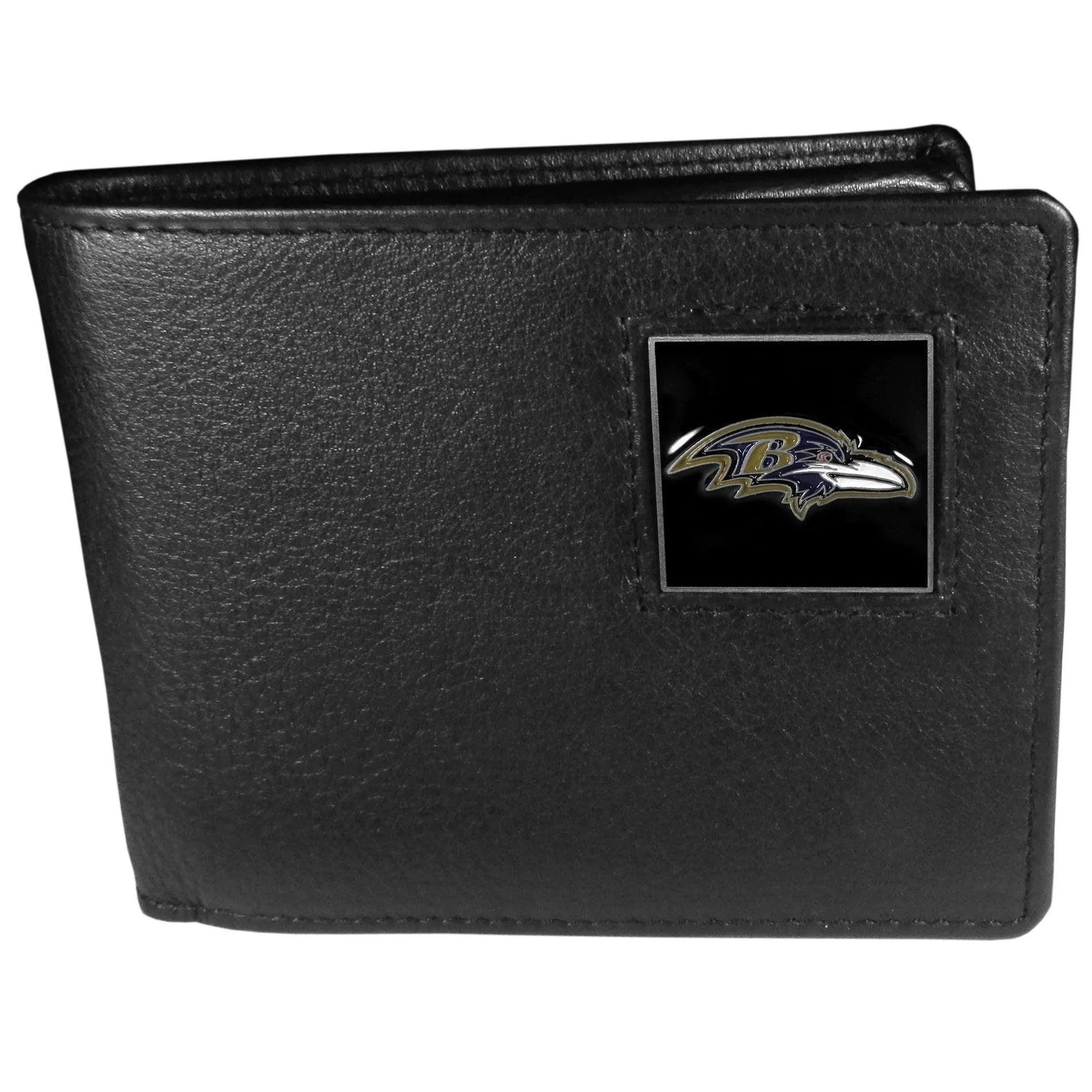 Baltimore Ravens Leather Bi-fold Wallet Packaged in Gift Box