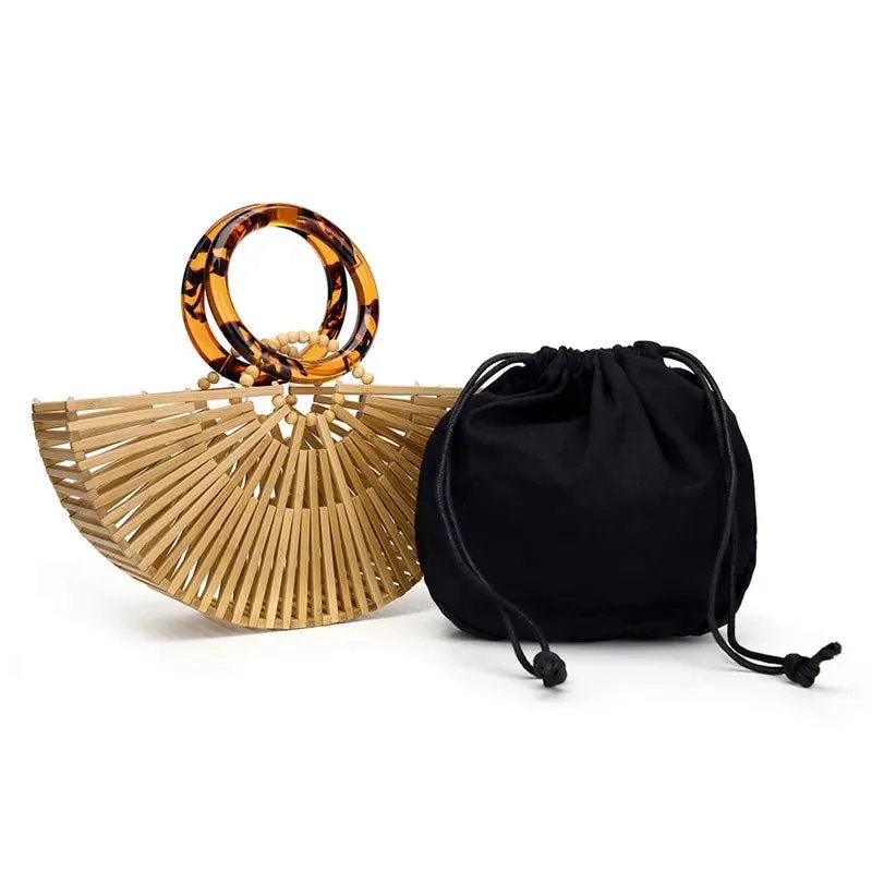 Bamboo Arc Handbag - Eco-Friendly Luxury Beach Bag