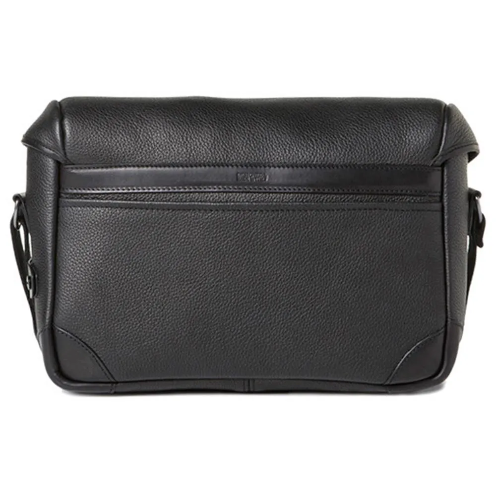 Barber Shop Small Messenger "Pageboy" Camera Bag (Grained Leather, Black)