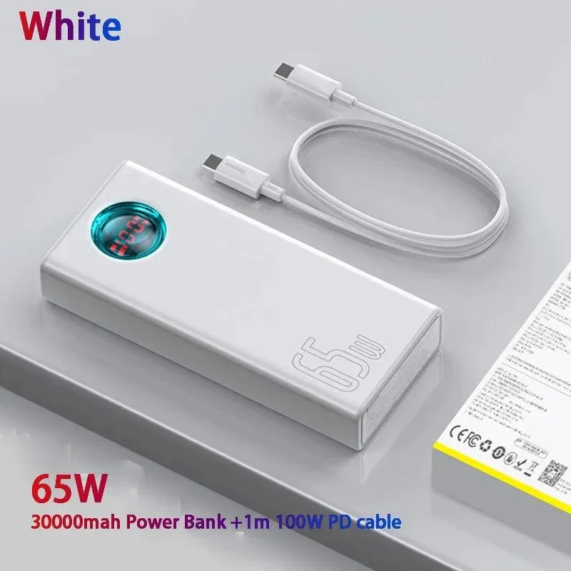 Baseus 30000mAh High-Capacity Power Bank with 65W PD Fast Charging for All Devices