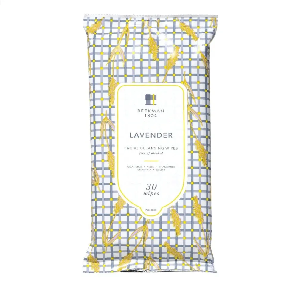 BEEKMAN Facial Cleansing Wipes - Lavender - 30-Pack