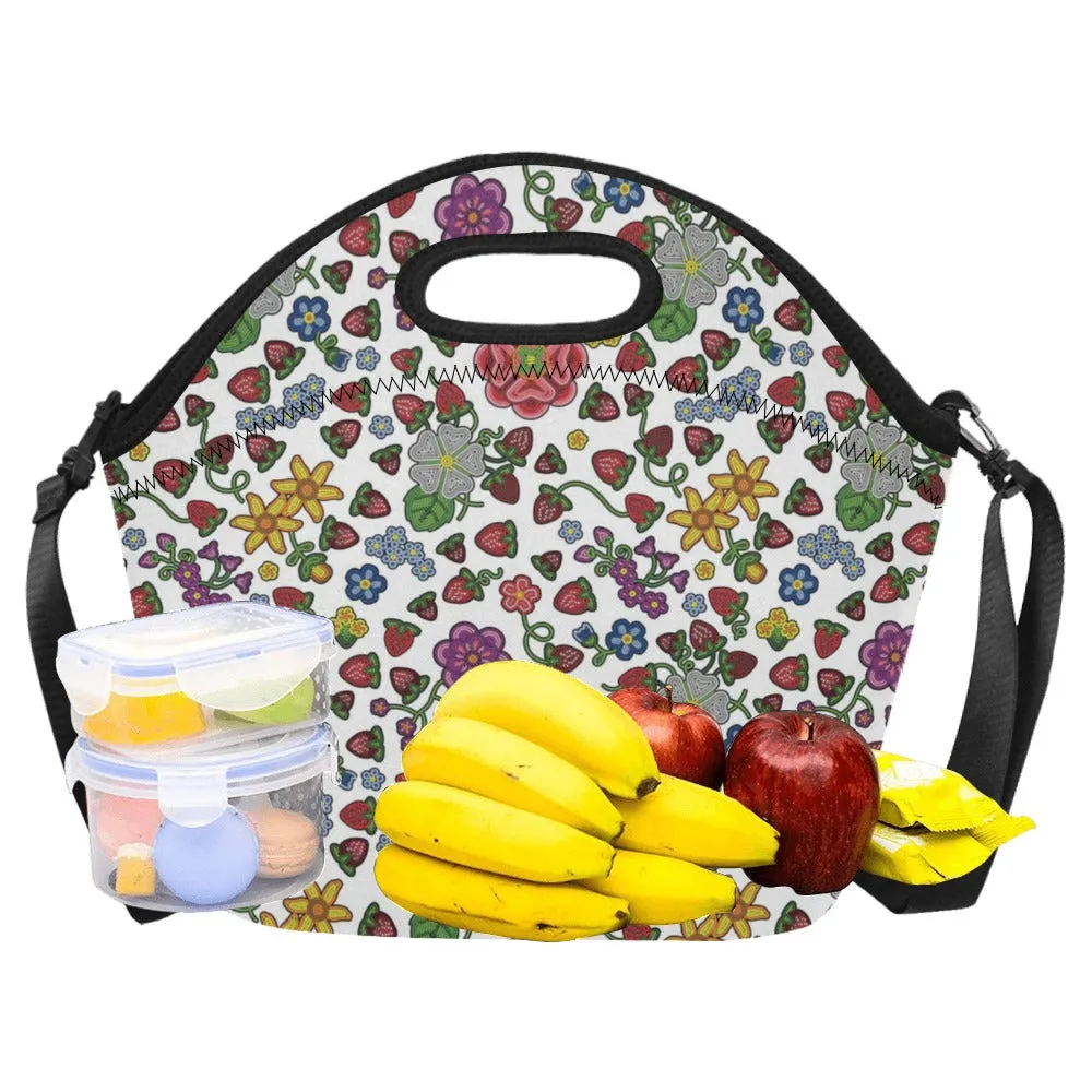 Berry Pop White Neoprene Lunch Bag/Large