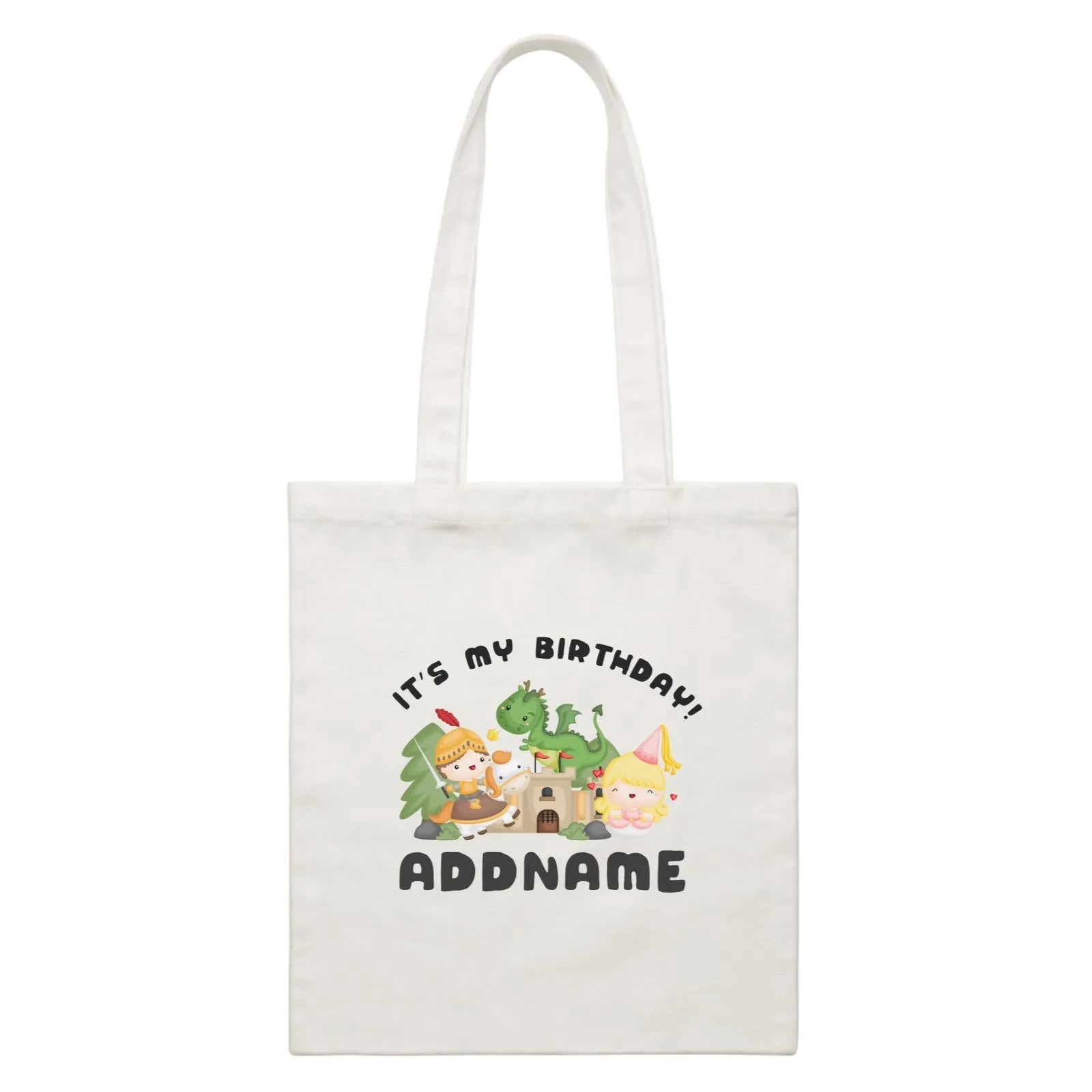 Birthday Royal Group It's My Birthday Addname White Canvas Bag