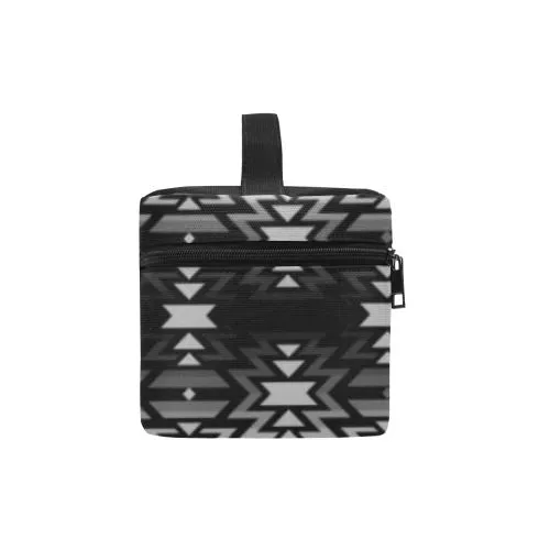 Black Fire Black and Gray Cosmetic Bag/Large