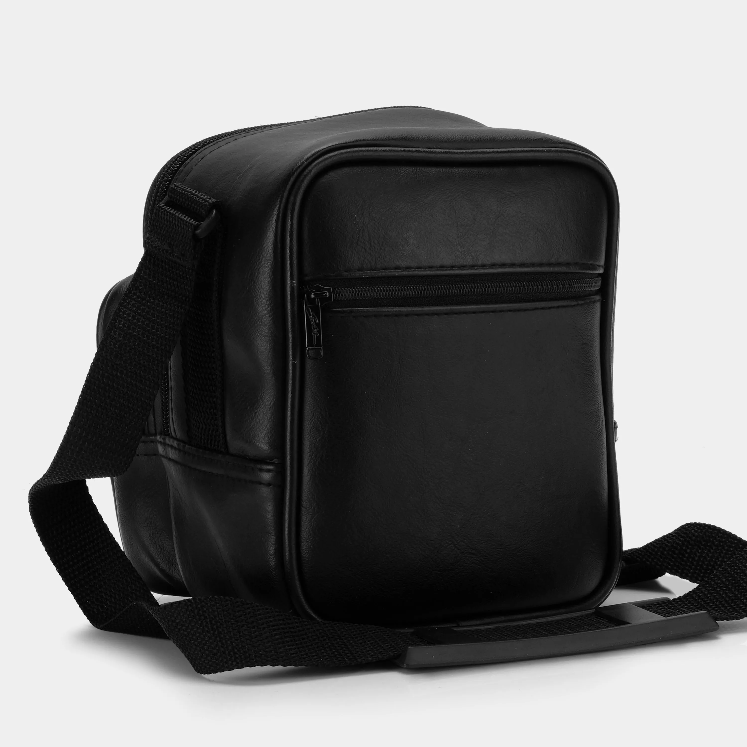 Black Leather Polaroid 600 Camera Bag