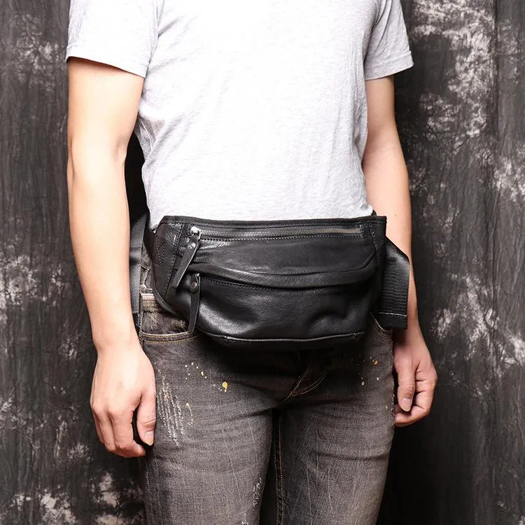 Black MENS LEATHER Brown FANNY PACK FOR MEN BUMBAG WAIST BAGS Chest Bag For Men