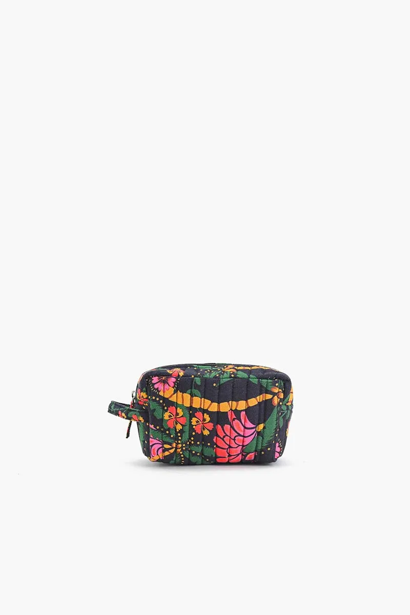 Black Multi Floret Makeup Bag