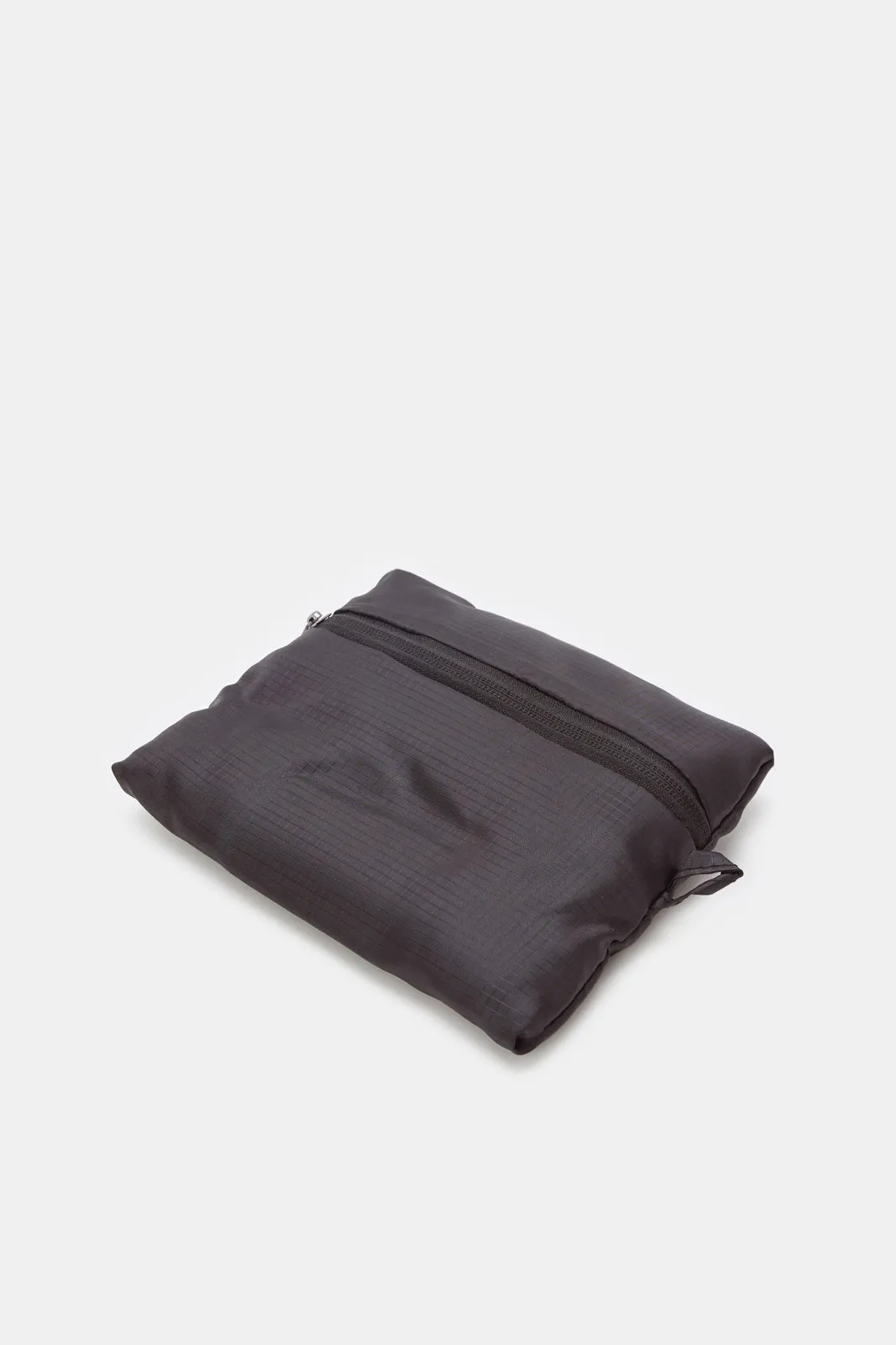 Black Plain Foldable Travel Bag