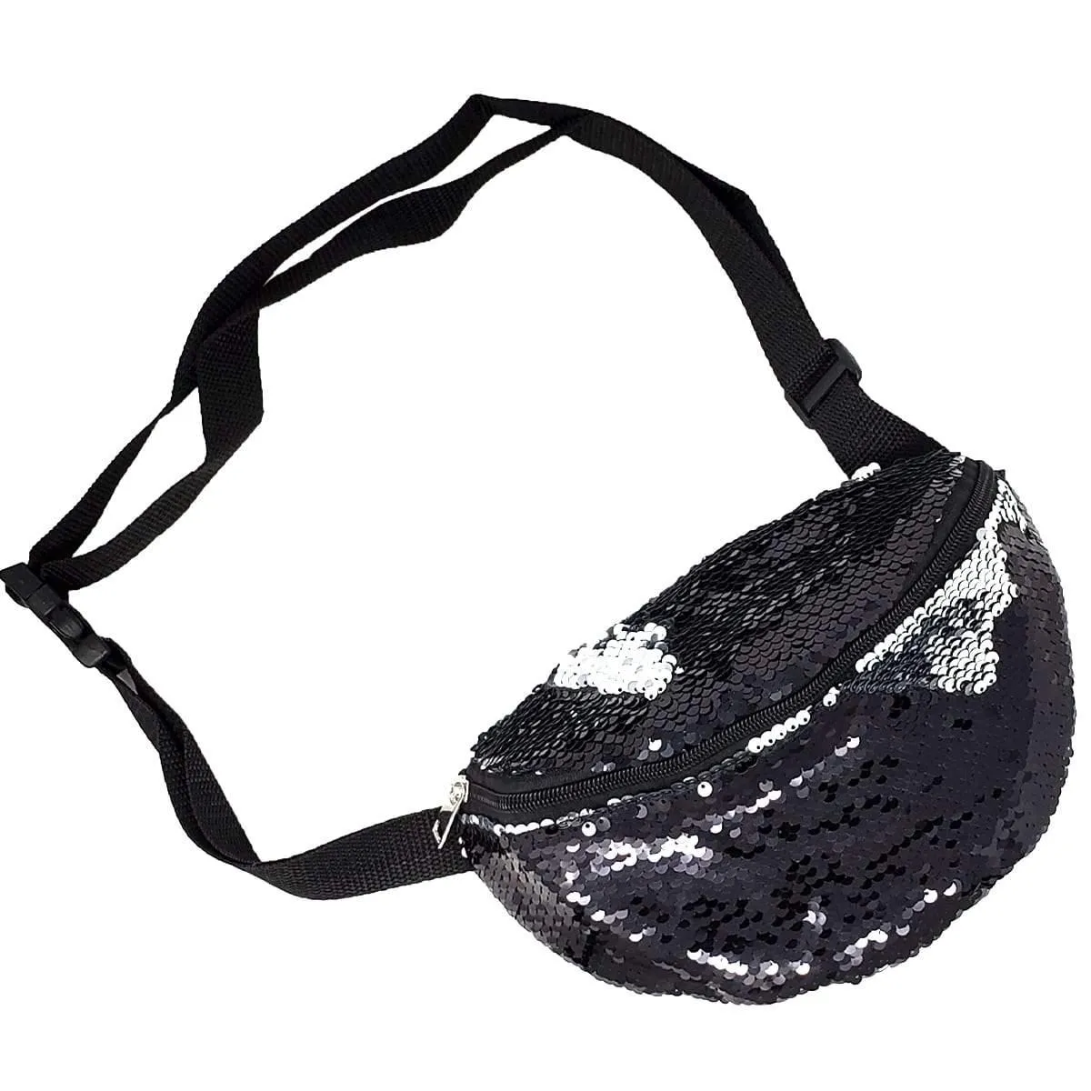 Black Sequin Fanny Pack