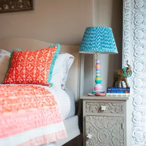 Block Print Heirloom Quilt | Palatial Coral