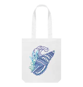 Blue shell tote bag to carry all the essentials