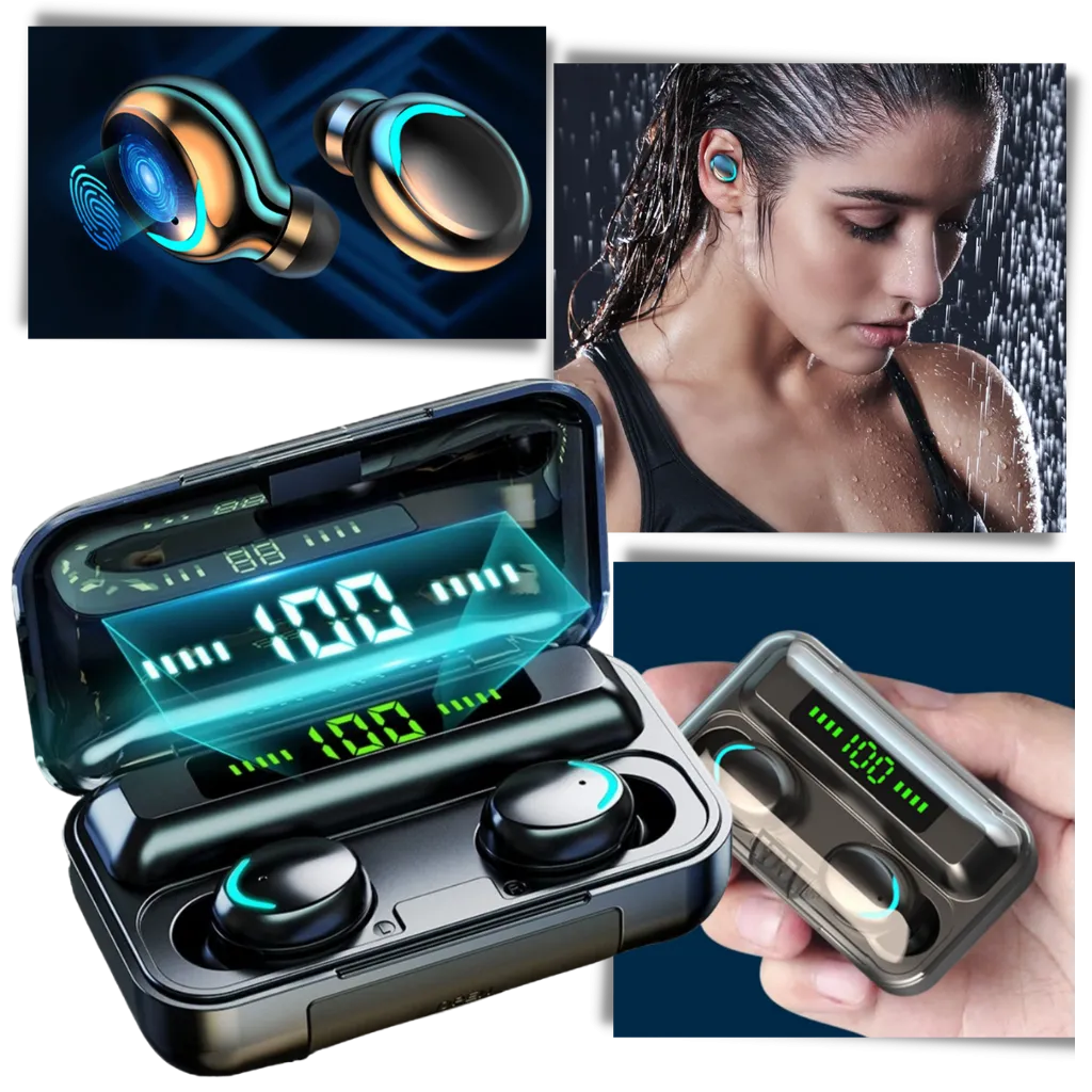 Bluetooth earphones with charging battery box