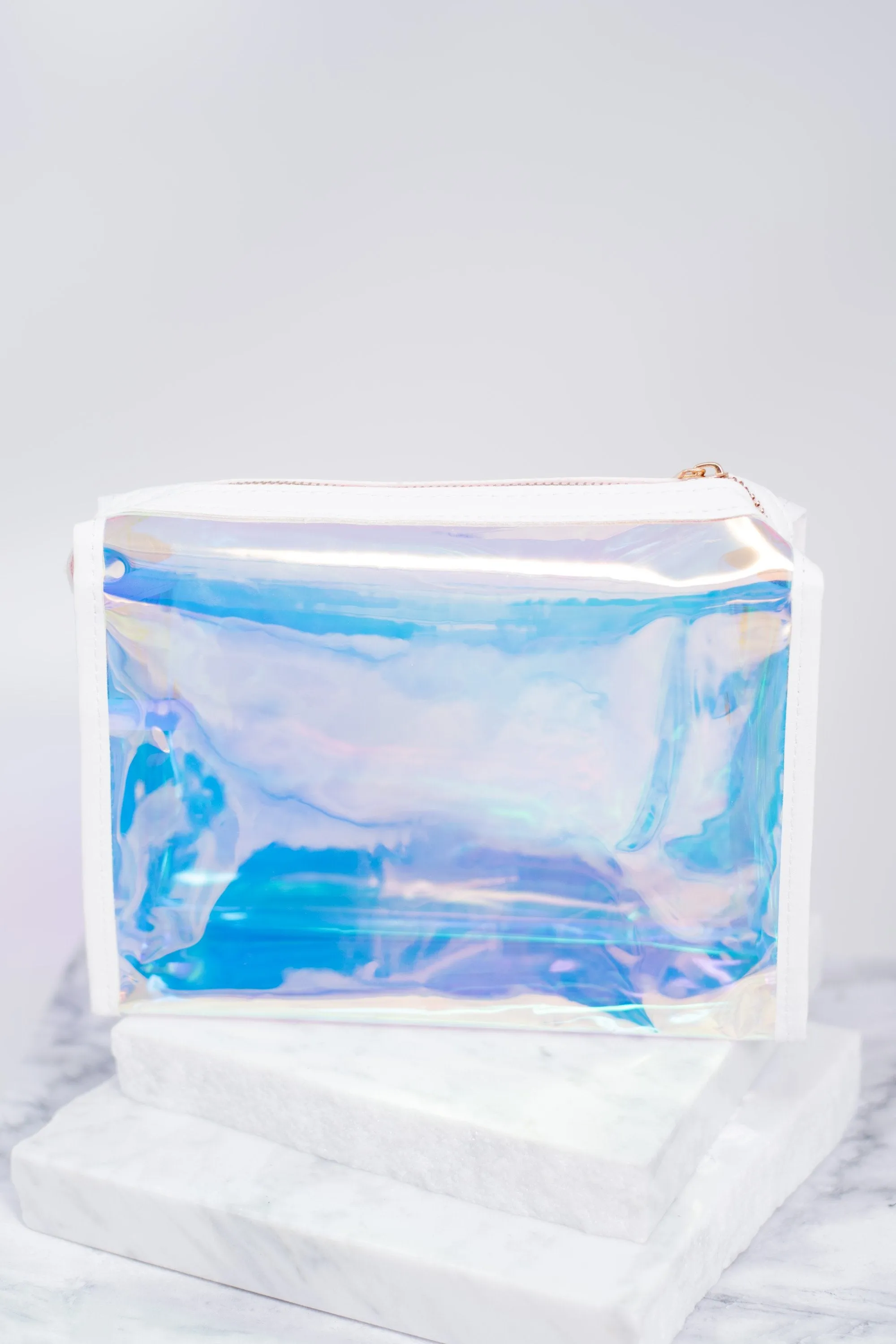 Boldly Go Iridescent Clear Makeup Bag