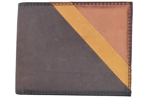 Cazoro RFID Blocking Bifold Wallet Passcase Genuine Leather and Flip Up ID Mens Wallets RFID611297