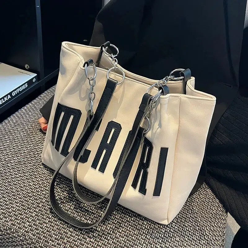 Chain Handles Tote Bag