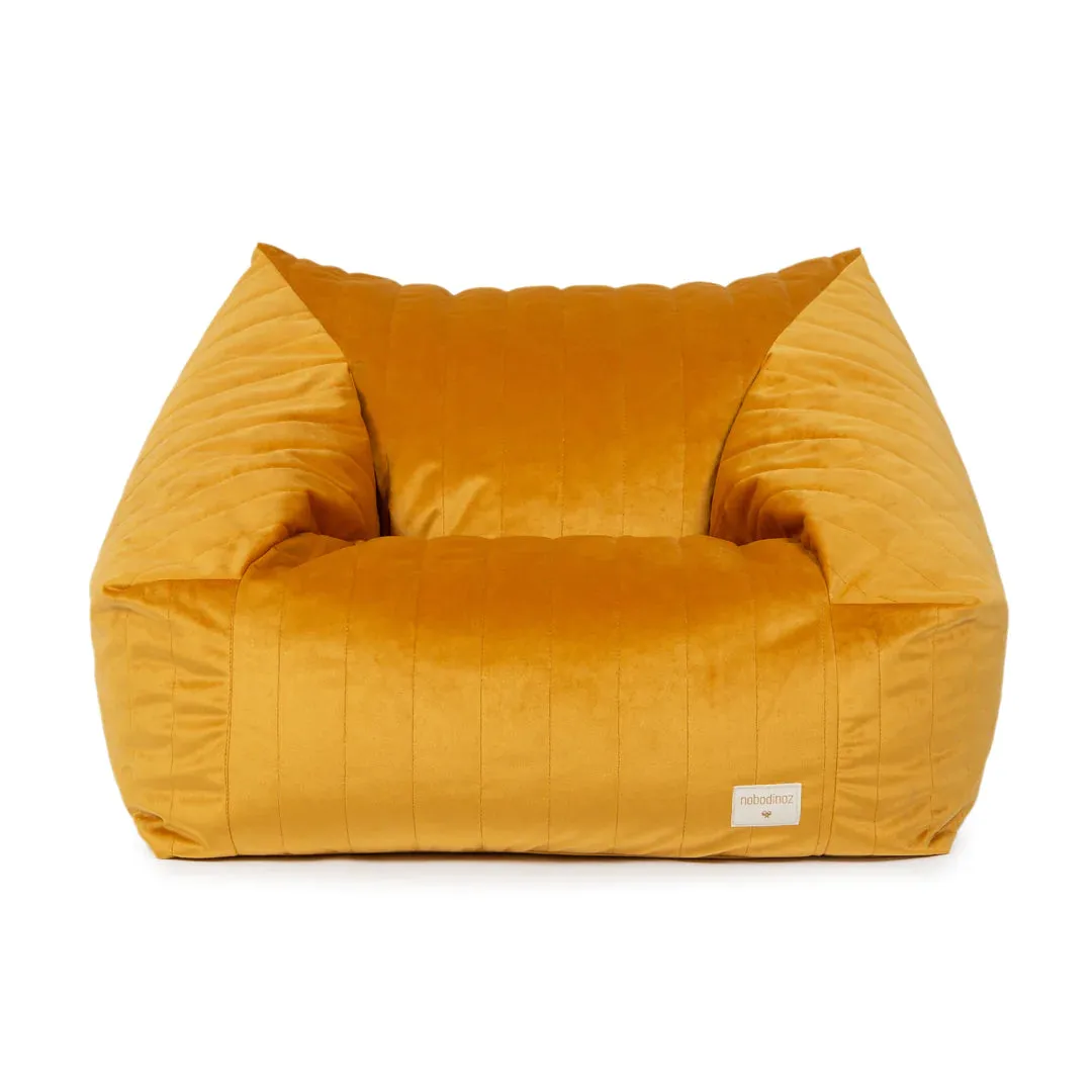 Chelsea Velvet Beanbag - Farniente Yellow