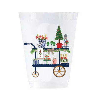 Christmas Bar Cart Shatterproof Cups | Set of 8