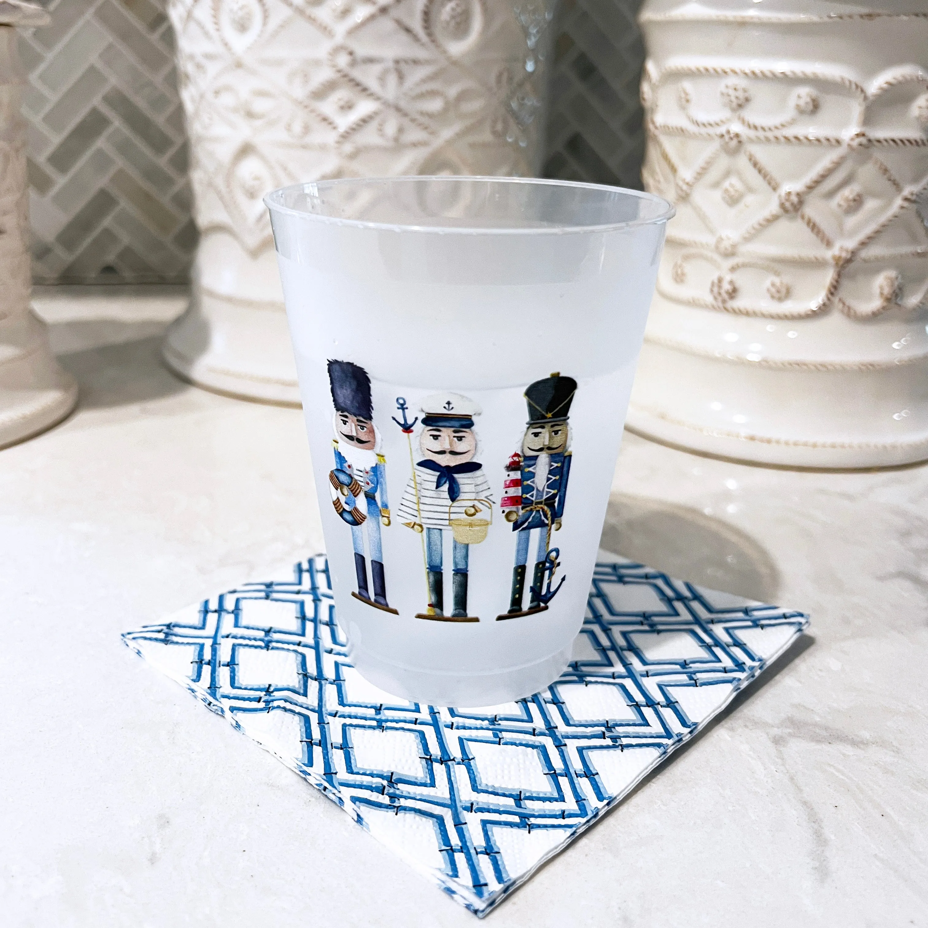 Coastal Nutcrackers Shatterproof Cups | Set of 8