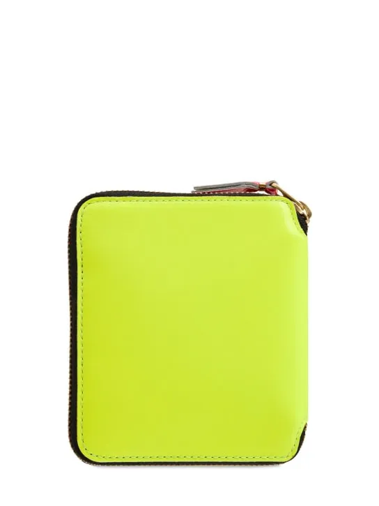 Comme des Garçons Wallet   Super Fluo leather wallet 