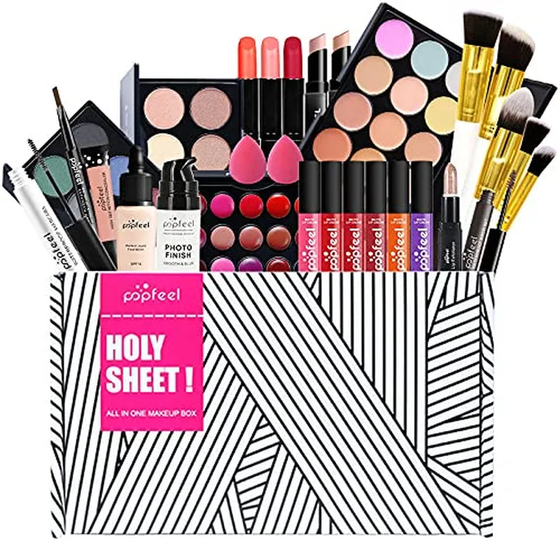 Complete Women's Makeup Collection Gift Set - Eyeshadow, Lipsticks, Blush, Concealer & More