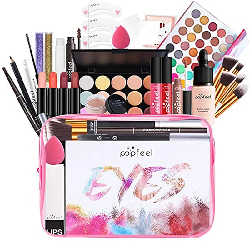 Complete Women's Makeup Collection Gift Set - Eyeshadow, Lipsticks, Blush, Concealer & More