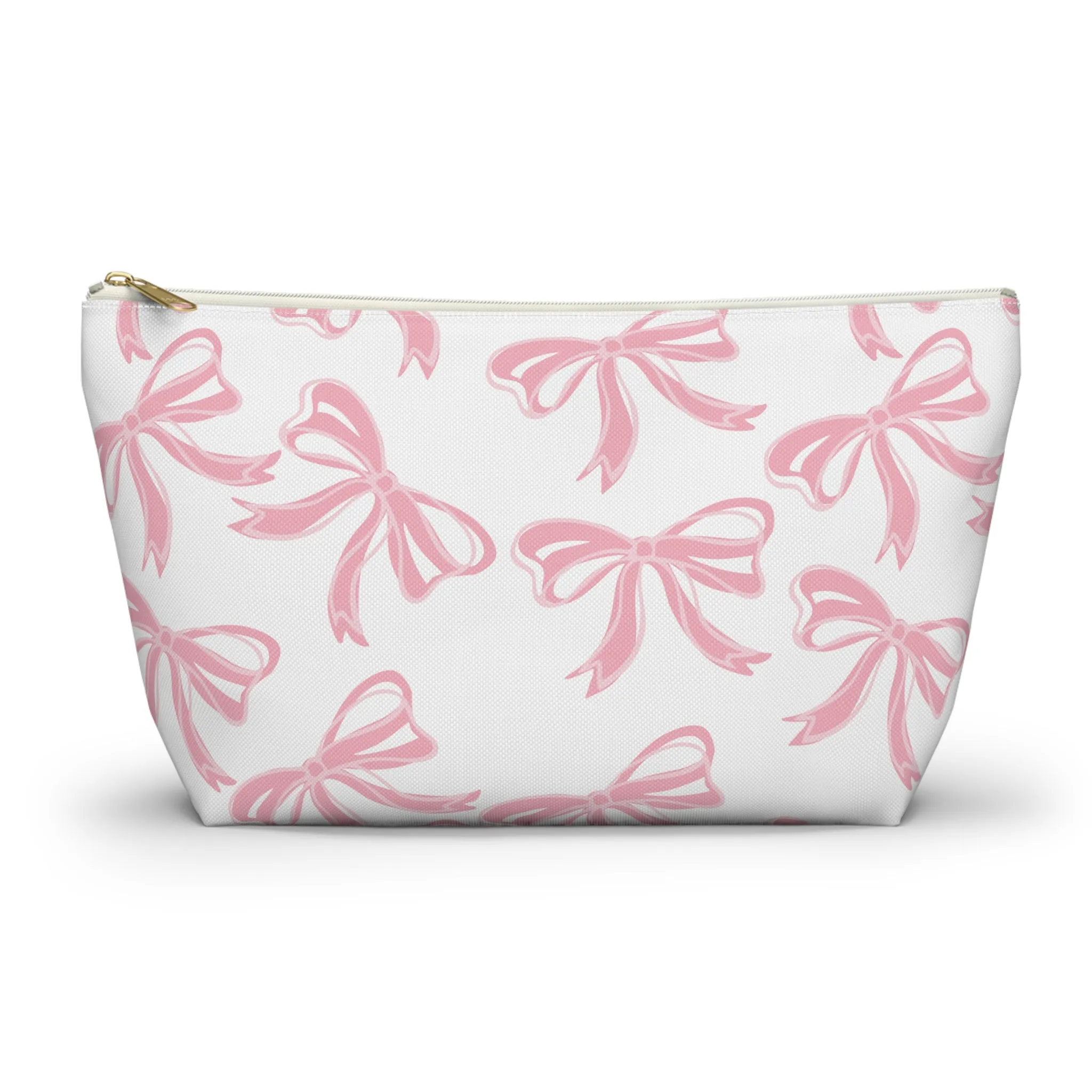 Coquette Pink Bow Monogram Makeup Bag, Coquette Makeup Bag, Coquette Accessories, Pink Accessories, Pink Coquette Makeup Bag