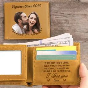 Couple - To My Husband Here's A Wallet To Remind You - Personalized Photo Leather Wallet