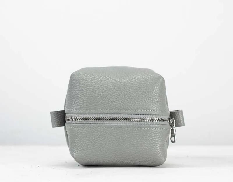 Cube case - Grey pebbled leather