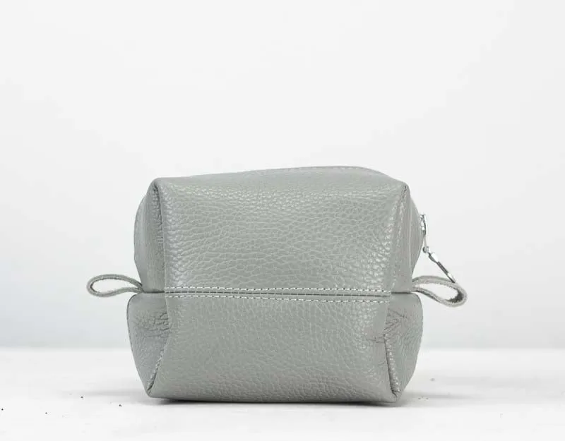 Cube case - Grey pebbled leather