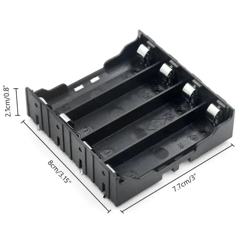 Customizable DIY ABS 18650 Battery Holder Cases – 1 to 4 Slot Power Bank Storage Solutions