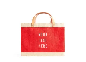 Customized Petite Market Bag in Red - Wholesale