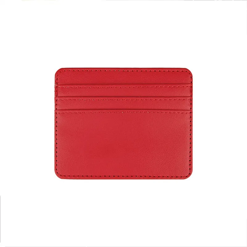 Darianrojas 1Pc Pu Leather ID Card Holder Candy Color Bank Credit Card Box Multi Slot Slim Card Case Wallet Women Men Business Card Cover