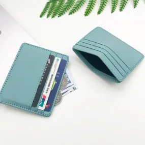 Darianrojas 1Pc Pu Leather ID Card Holder Candy Color Bank Credit Card Box Multi Slot Slim Card Case Wallet Women Men Business Card Cover